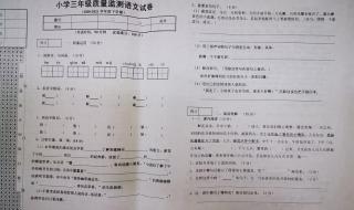 三年级下册语文期末试卷